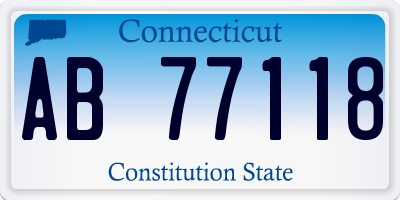 CT license plate AB77118