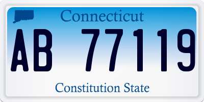 CT license plate AB77119