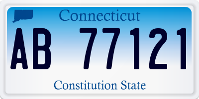 CT license plate AB77121