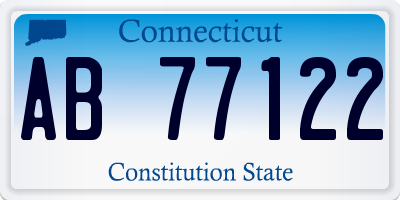 CT license plate AB77122