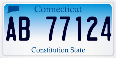 CT license plate AB77124