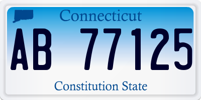 CT license plate AB77125