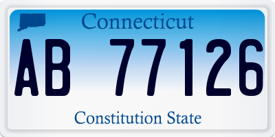 CT license plate AB77126