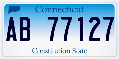 CT license plate AB77127