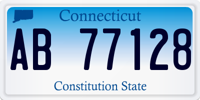 CT license plate AB77128