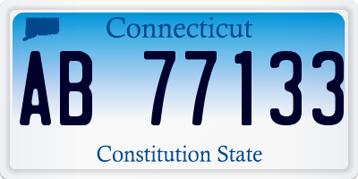 CT license plate AB77133