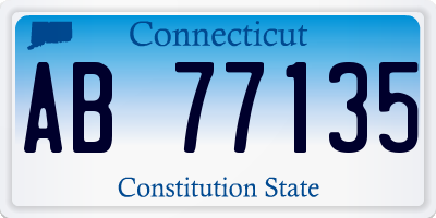 CT license plate AB77135