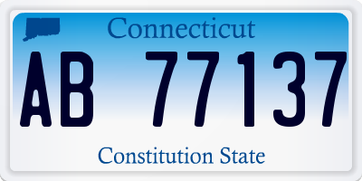 CT license plate AB77137