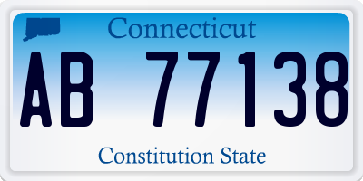 CT license plate AB77138