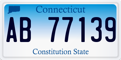 CT license plate AB77139