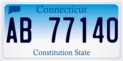 CT license plate AB77140