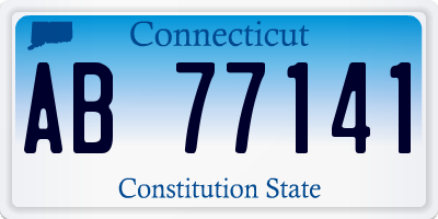 CT license plate AB77141