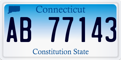 CT license plate AB77143