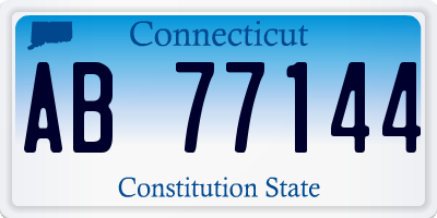 CT license plate AB77144