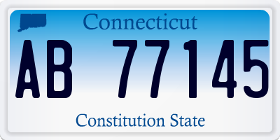 CT license plate AB77145