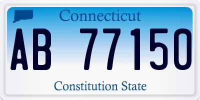 CT license plate AB77150