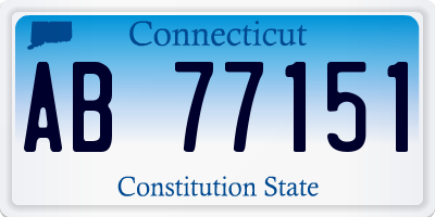 CT license plate AB77151