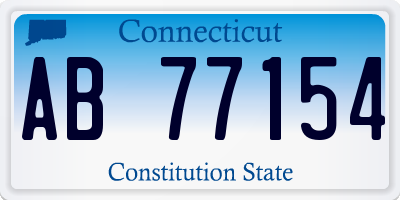 CT license plate AB77154