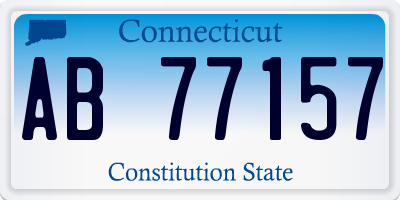 CT license plate AB77157