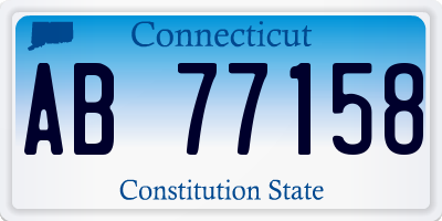 CT license plate AB77158