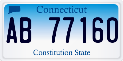 CT license plate AB77160