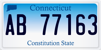 CT license plate AB77163