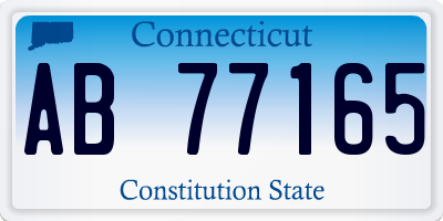 CT license plate AB77165