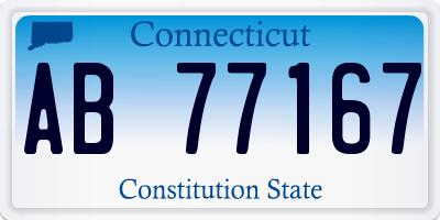 CT license plate AB77167