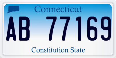 CT license plate AB77169