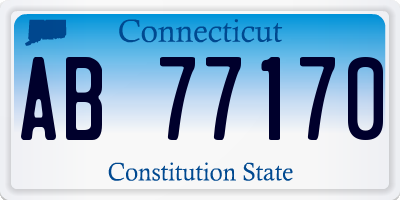 CT license plate AB77170