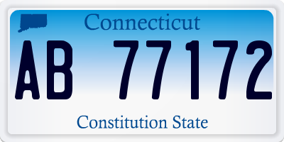 CT license plate AB77172