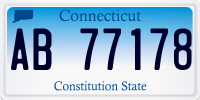 CT license plate AB77178