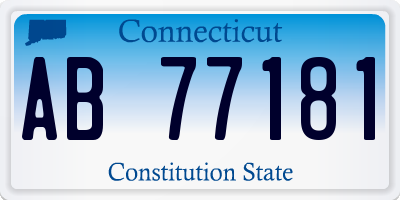 CT license plate AB77181