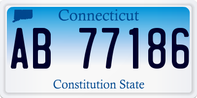 CT license plate AB77186