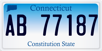 CT license plate AB77187