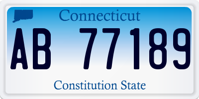 CT license plate AB77189