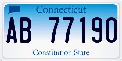 CT license plate AB77190