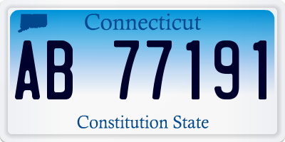 CT license plate AB77191