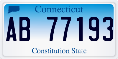 CT license plate AB77193