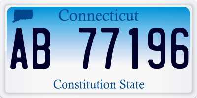 CT license plate AB77196