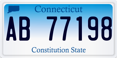 CT license plate AB77198