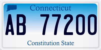 CT license plate AB77200