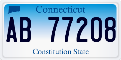 CT license plate AB77208