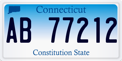 CT license plate AB77212