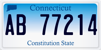 CT license plate AB77214