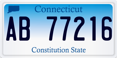 CT license plate AB77216