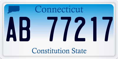 CT license plate AB77217