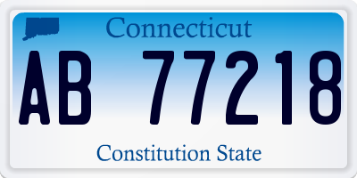 CT license plate AB77218