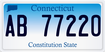 CT license plate AB77220