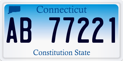 CT license plate AB77221